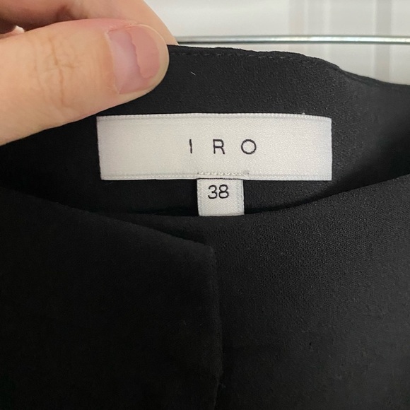 IRO High Waisted Black Trouser Pants with Pleats Size 38 US 6 - Picture 3 of 11